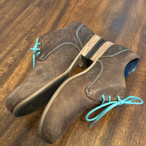 JOHN FUEVOG OXFORD BROWN LEATHER SHOES. - Picture 7 of 12